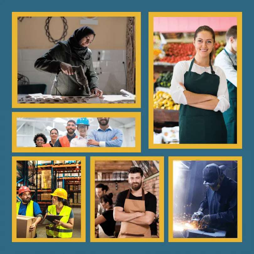 Collage Of Workers